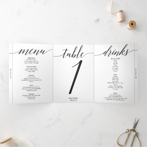 Trifold Table Number