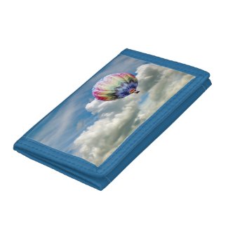 Trifold Wallet - Hot Air Balloon in Clouds