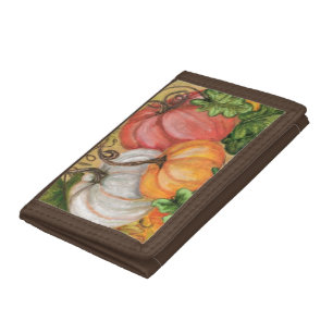 Trifold Wallet with Pumpkins