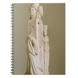 Triform Herm of Hecate, Marble sculpture, Attic pe Notebook