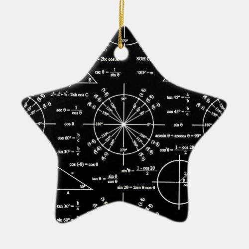 Trig  Triangles Ceramic Ornament