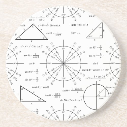 Trig  Triangles Drink Coaster