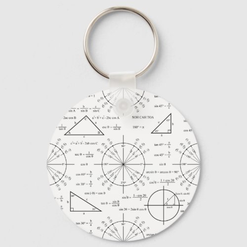 Trig  Triangles Keychain