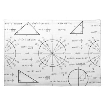 Trig & Triangles Placemat by robyriker at Zazzle