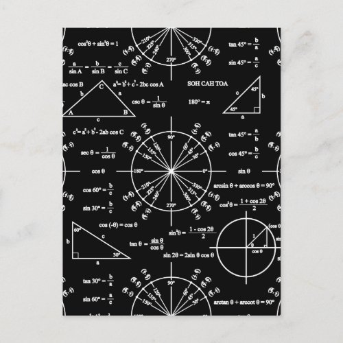 Trig  Triangles Postcard