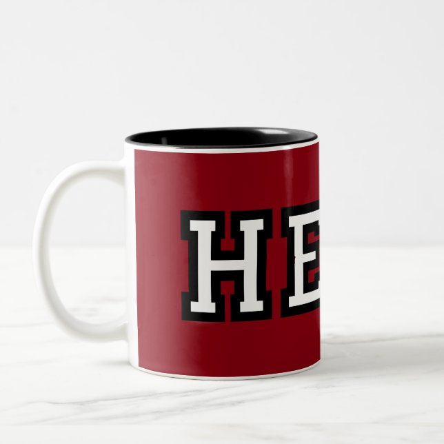 Trigedasleng mug: Heda (commander) Two-Tone Coffee Mug (Left)