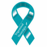 Custom Trigeminal Neuralgia Awareness Bracelet, Teal Charm, Silver Plated, 18" Chain, Initial Or Family Name Available