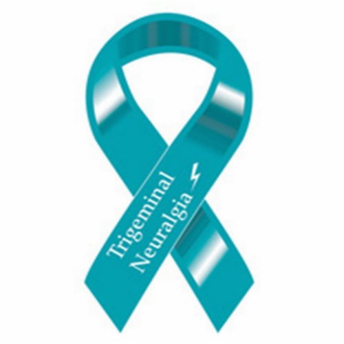 Trigeminal Neuralgia Awareness ribbon pin Statuette
