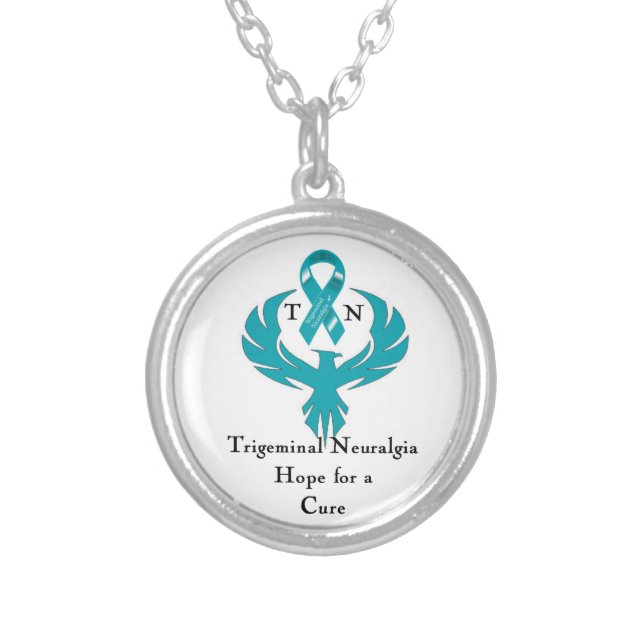 Trigeminal Neuralgia Awareness Silver Plated Necklace (Front)
