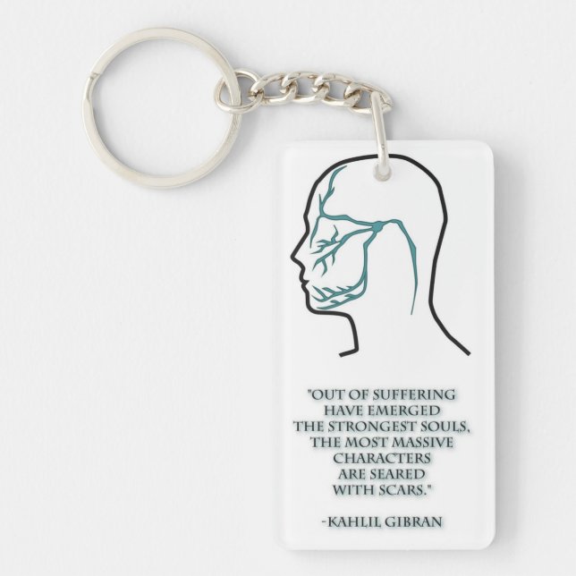 Trigeminal Neuralgia Nerve Distribution Keychain (Front)