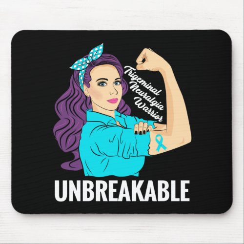 Trigeminal Neuralgia Warrior Unbreakable Awareness Mouse Pad