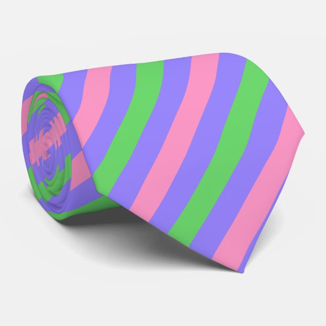 Trigender Colors Krawatte Neck Tie (Rolled)