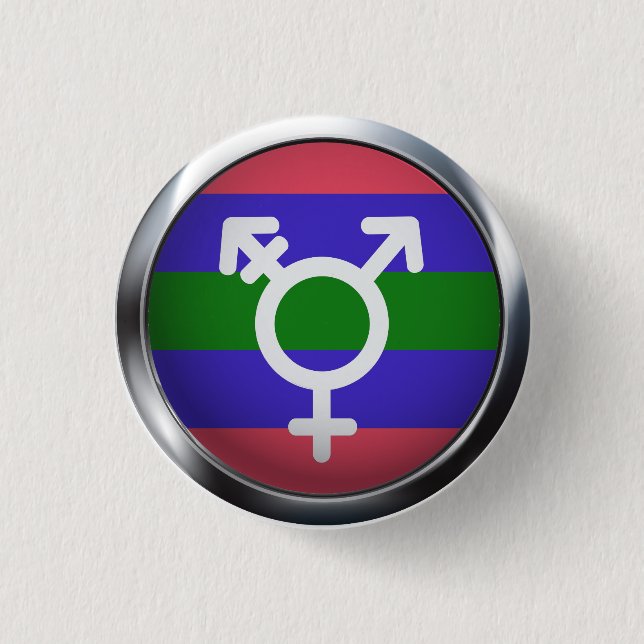 Trigender Pinback Button (Front)