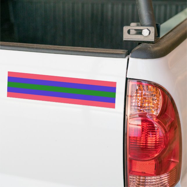 Trigender Pride Bumper Sticker (On Truck)