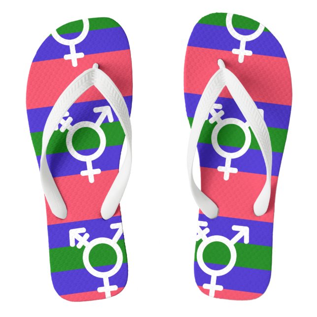 Trigender Pride Flip Flops (Footbed)