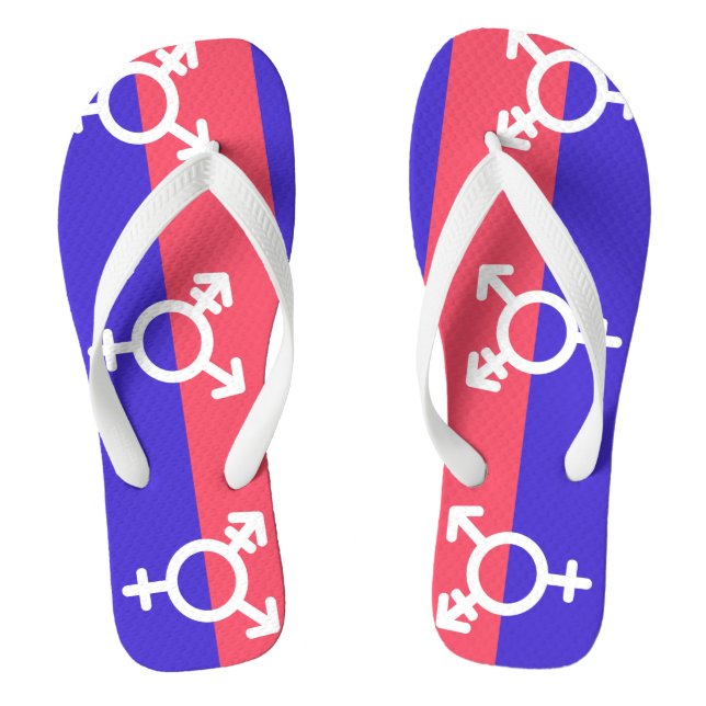 Trigender Pride Flip Flops (Footbed)