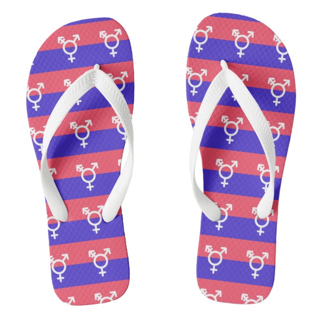 Trigender Pride Flip Flops (Footbed)