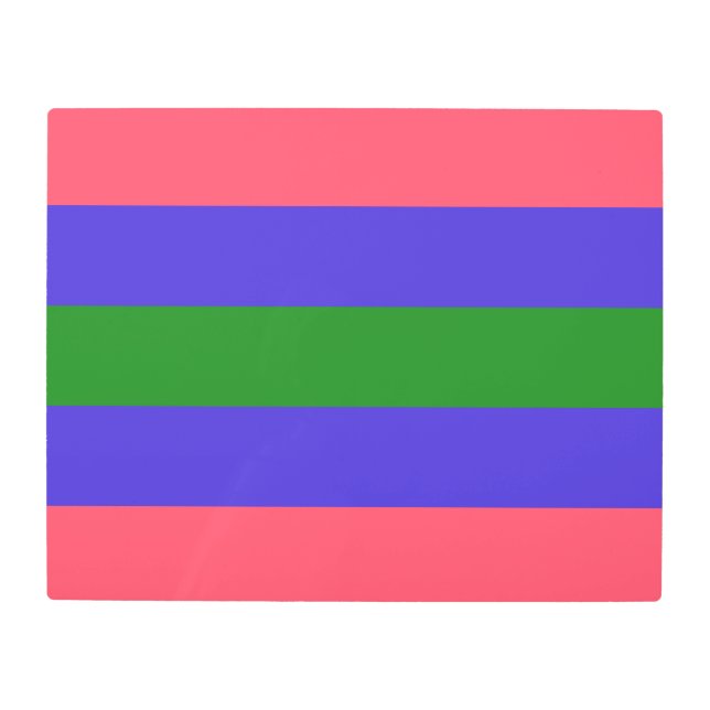 Trigender Pride Metal Print (Front)