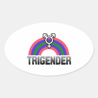 Trigender Pride Oval Sticker