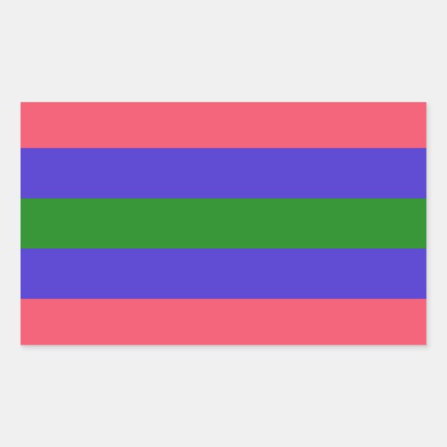 Trigender Pride Rectangular Sticker (Front)