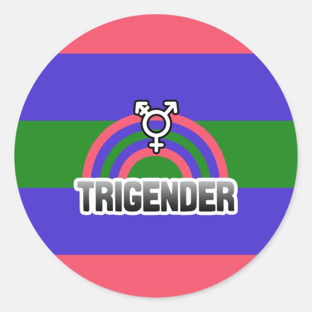 TRIGENDER RAINBOW STICKER (Front)