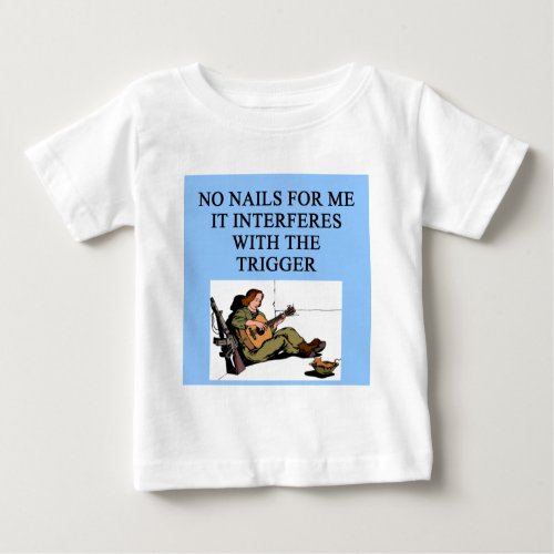 trigger finger gun jokes baby T_Shirt