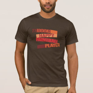 Trigger Happy Paintball Player T-Shirt