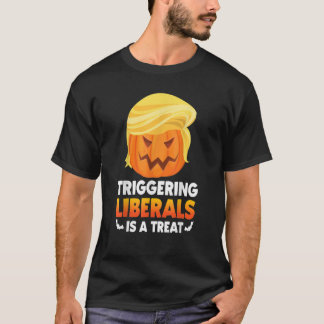 Trigger Liberal Trumpkin Trump Halloween Costume T-Shirt