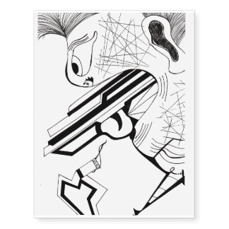 Trigger Man Temporary Tattoos