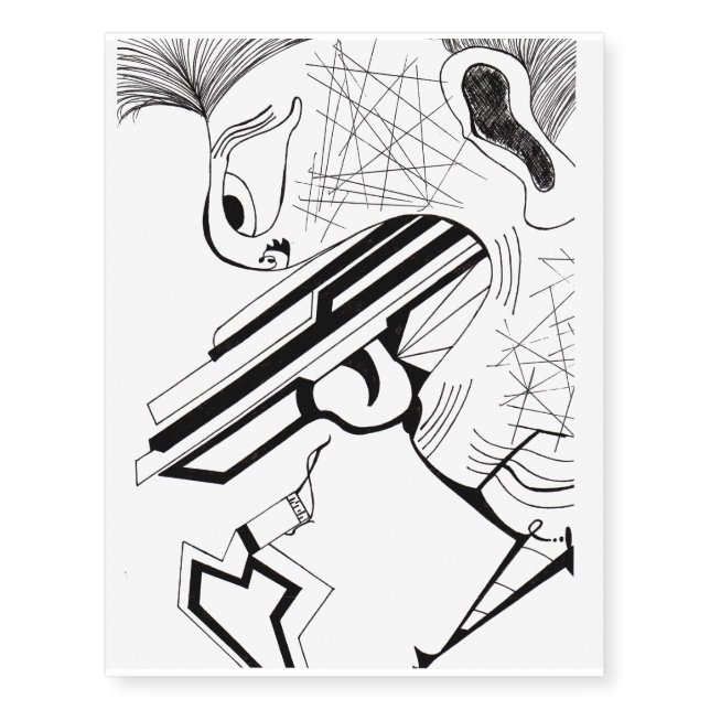 Trigger Man Temporary Tattoos (Front)