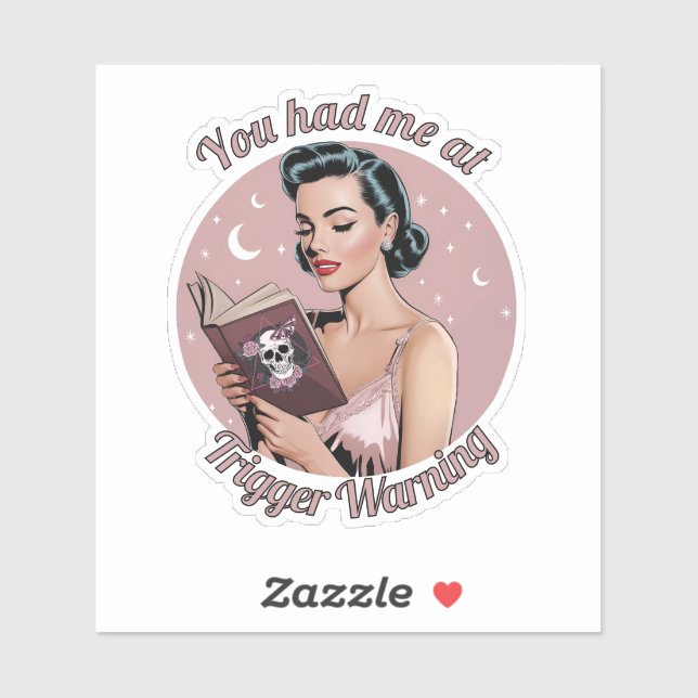 Trigger Warning Pin Up Reader Sticker (Sheet)