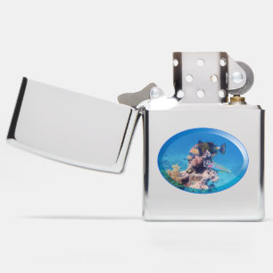 Triggerfish at coral reef - Photographic Design Zippo Lighter
