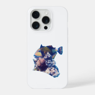 Triggerfish - Organic Crop View at Coral Reef iPhone 15 Pro Case