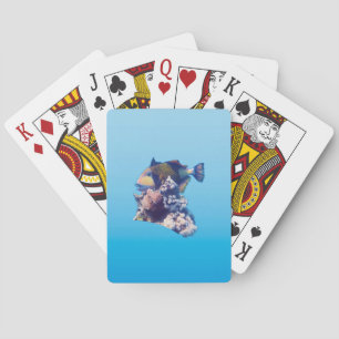 Triggerfish - Organic Crop View at Coral Reef Poker Cards
