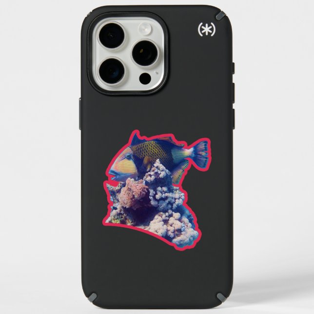 Triggerfish | Red-Bordered Organic Crop View |  Speck iPhone Case (Front)