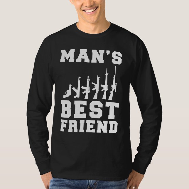 Triggering Chuckles: Gun - Mans Best Friend Tee fo (Front)