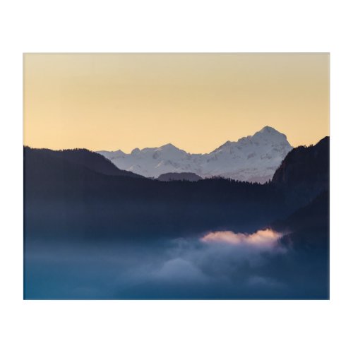 Triglav mountain at sunset acrylic print