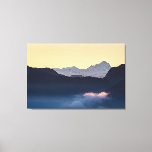 Triglav mountain at sunset canvas print