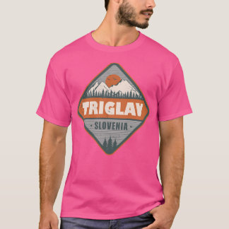 Triglav Slovenia Slovenian Alps Vintage Hiking Des T-Shirt