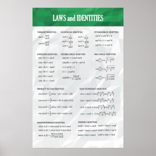 Trigonometric Identities - Math Poster