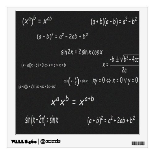 Trigonometry  Algebra Wall Sticker