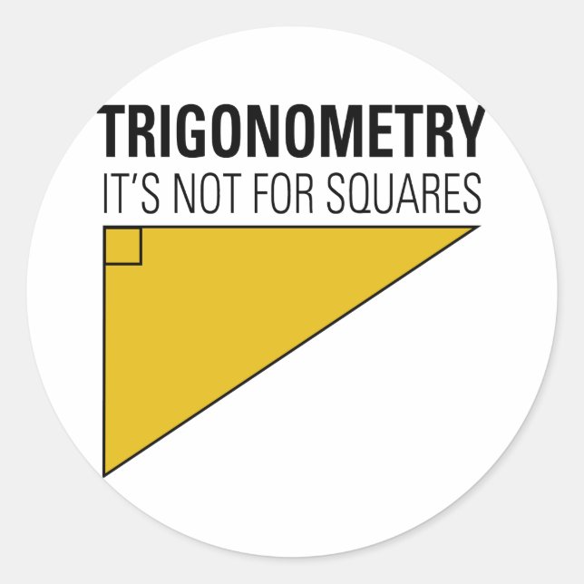 Trigonometry Classic Round Sticker (Front)