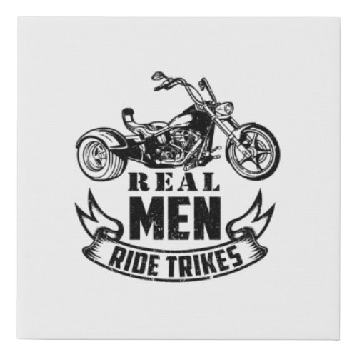 Trike Gifts for Men  Triker Trikes Motorcycle Faux Canvas Print