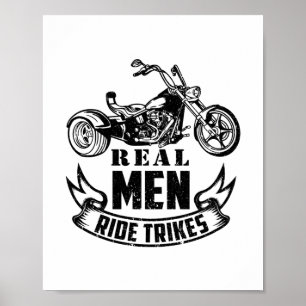 Trike Gifts for Men   Triker Trikes Motorcycle Poster