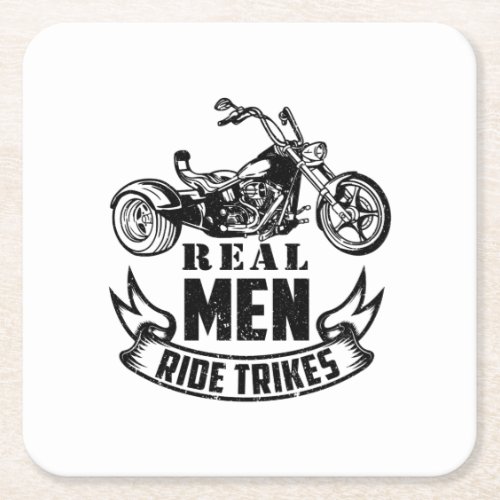 Trike Gifts for Men  Triker Trikes Motorcycle Square Paper Coaster