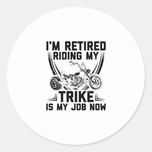 Trike Grandpa  Triker Motorcycle Biker Gift Ideas Classic Round Sticker