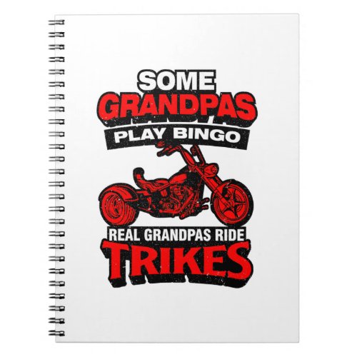 Trike Grandpa  Triker Trikes Motorcycle Gifts Notebook