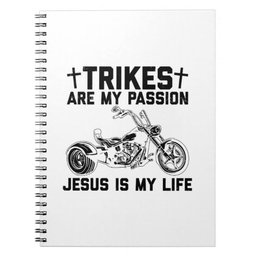 Trike Motorcycle Sayings  Triker Trikes Gift Idea Notebook