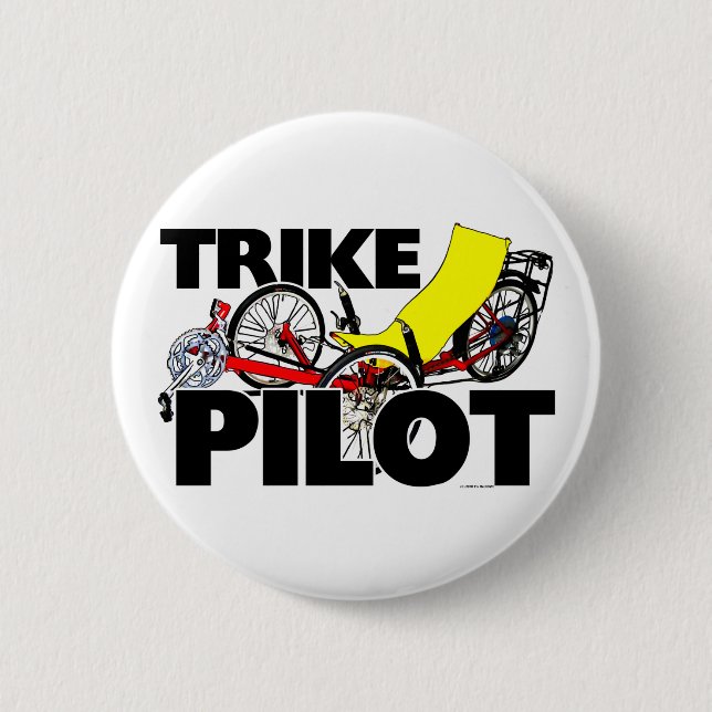 Trike Pilot Pinback Button (Front)