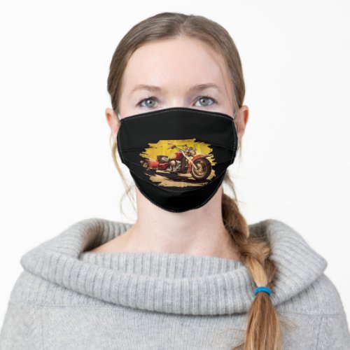 Triker illustration design adult cloth face mask